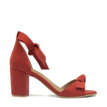 Estela Red Vegan Leather Shoes