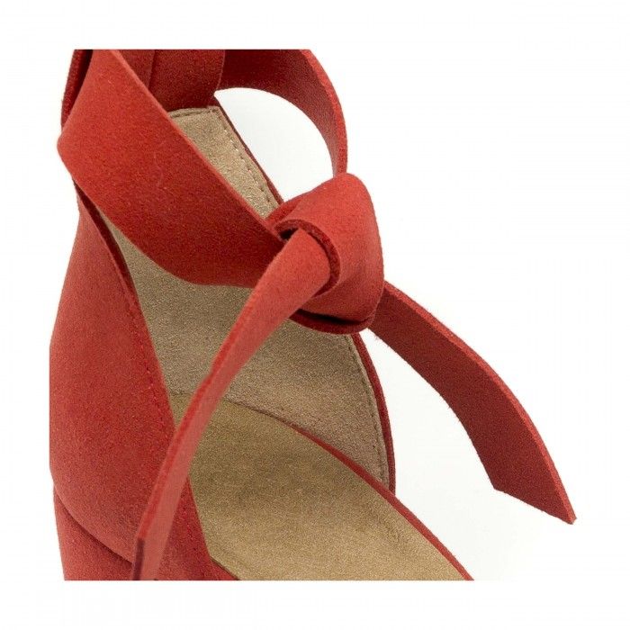Estela Red Vegan Leather Shoes