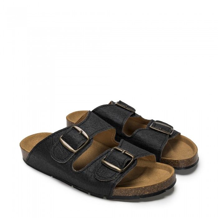Darco Black Pinatex Vegan Sandals