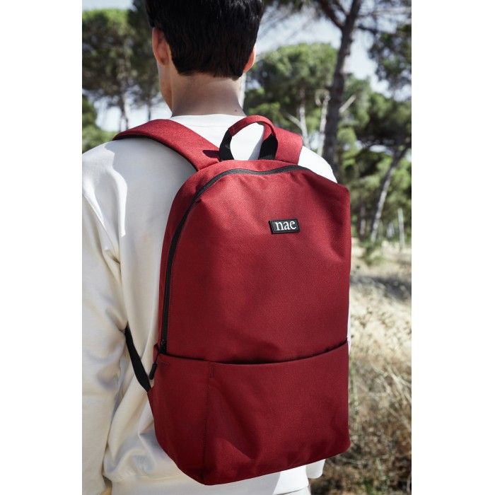 Oslo Red recycled vegan backpack