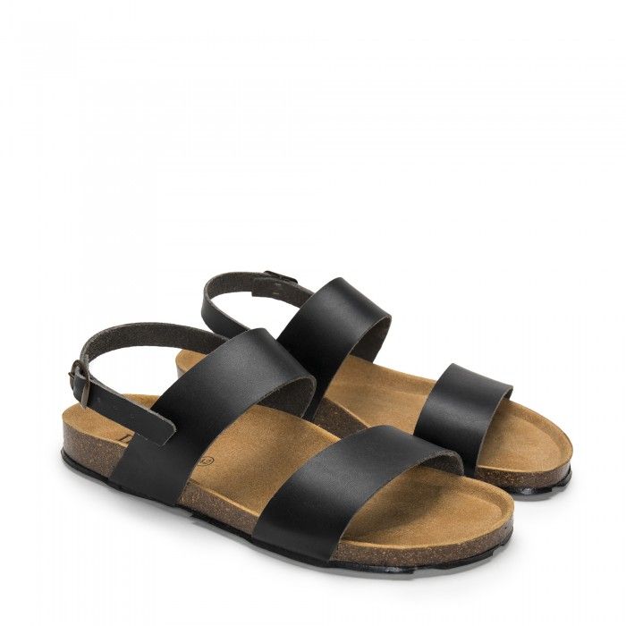 Zander Black vegan sandal