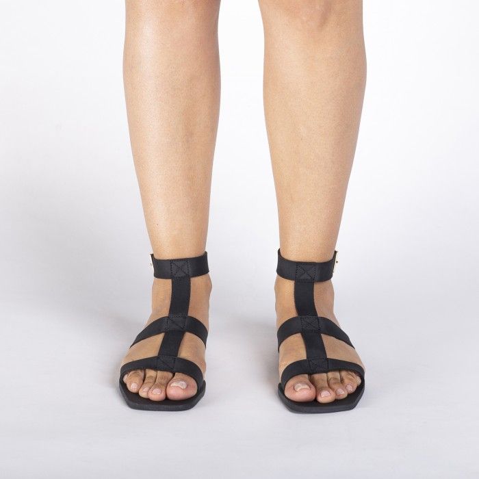 Isia Black vegan sandals