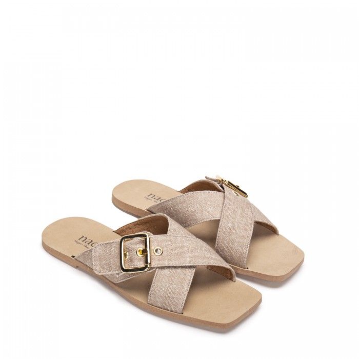 Tiara Cotton vegan sandals