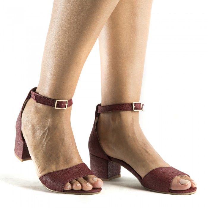 Cora Bordeaux vegan sandals