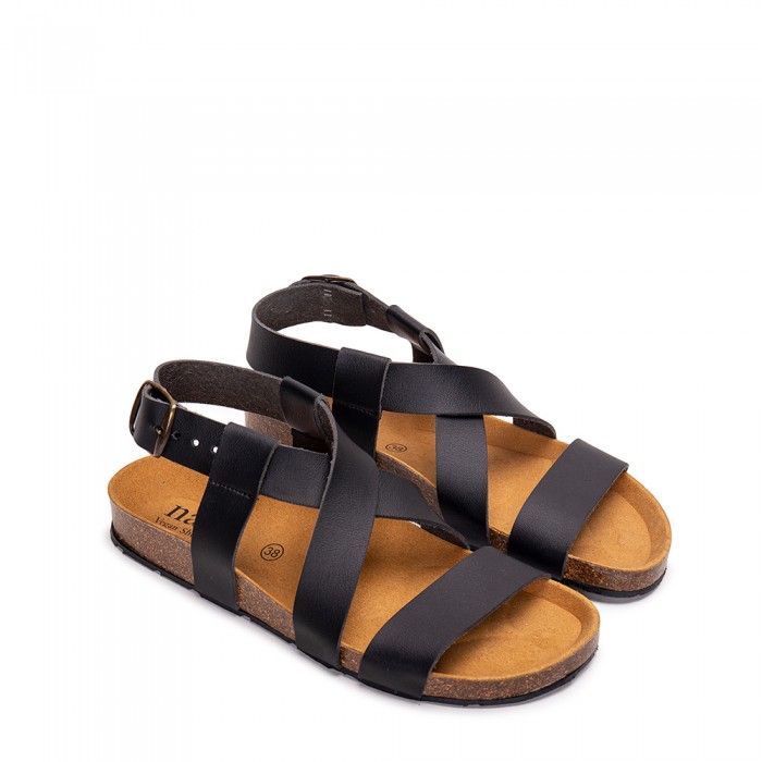 Ambro Black vegan sandals