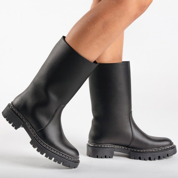 Cesca Black vegan boots