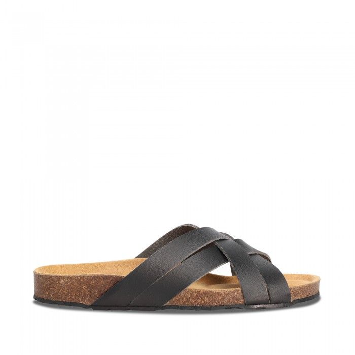 Lilac Black vegan sandals